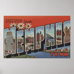 Memphis, Tennessee - große Buchstabe-Szenen 2 Poster