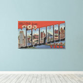 Memphis, Tennessee - Große Buchstabenszenen 2 Leinwanddruck (Insitu (Holzboden))