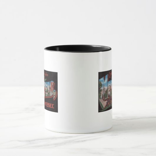 Memphis, Tennessee - Große Buchstabenszenen Tasse (Zentrum)