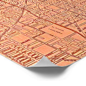 Memphis Tennessee Karte Poster (Ecke)