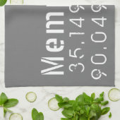 Memphis Tennessee Längengrad Latitude Geschirrtuch (Gefaltet)