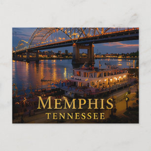 Memphis Tennessee Mississippi Blues und Fluss Postkarte