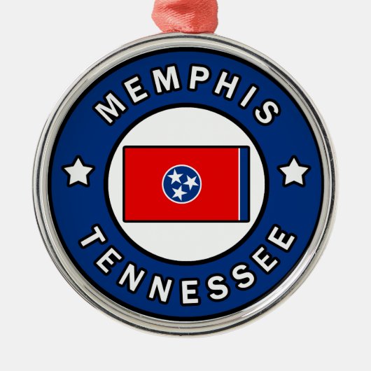 Memphis Tennessee Ornament Aus Metall (Vorne)