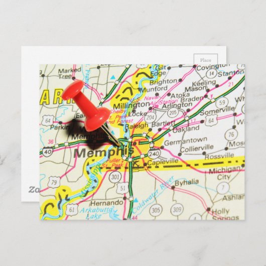 Memphis, Tennessee Postkarte (Vorne/Hinten)