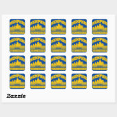 Memphis, Tennessee Quadratischer Aufkleber (Blatt)