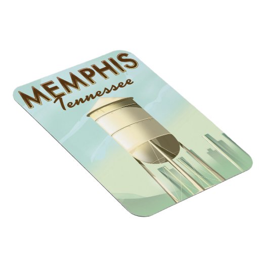 Memphis Tennessee Reiseplakat Magnet (Rechte Seite)