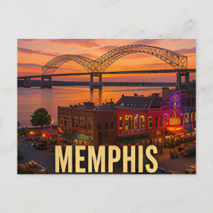 Memphis Tennessee Riverfront-Brücke Reise-Geschenk Postkarte