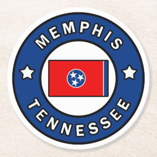 Memphis Tennessee Runder Pappuntersetzer