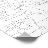 Memphis, Tennessee (schwarz auf weiß) Poster (Ecke)