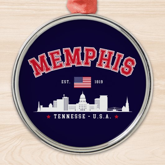 "Memphis Tennessee – Skyline City Ornament Aus Metall