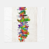 Memphis Tennessee Skyline Fleecedecke (Vorderseite (Horizontal))