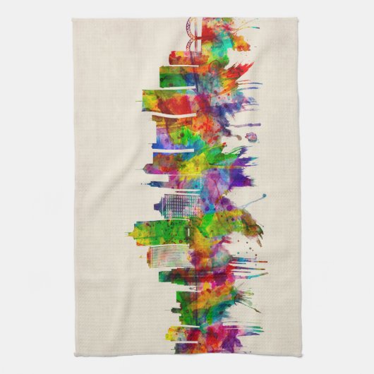 Memphis Tennessee Skyline Geschirrtuch (Vertikal)