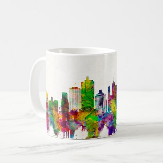 Memphis Tennessee Skyline Kaffeetasse (Vorderseite Links)
