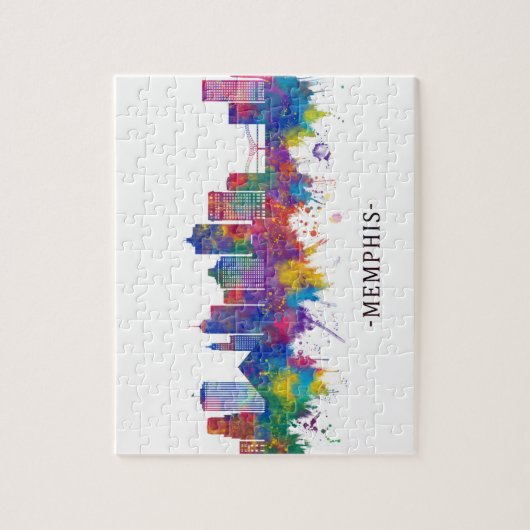 Memphis Tennessee Skyline Puzzle (Vertikal)