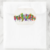 Memphis Tennessee Skyline Runder Aufkleber (Tasche)