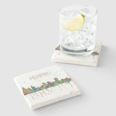 MEMPHIS, TENNESSEE SKYLINE - SteinUntersetzer (Seitenansicht)