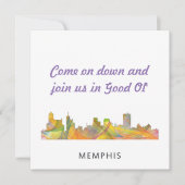 MEMPHIS, TENNESSEE SKYLINE WB1 - SAVE THE DATE (Vorderseite)