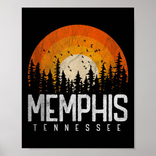 Memphis Tennessee Tn-Shirt Retro-Stil Vintage 70er Poster