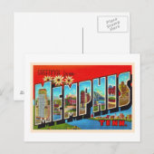 Memphis Tennessee TN Vintager Großbuchstaben Postk Postkarte (Vorne/Hinten)