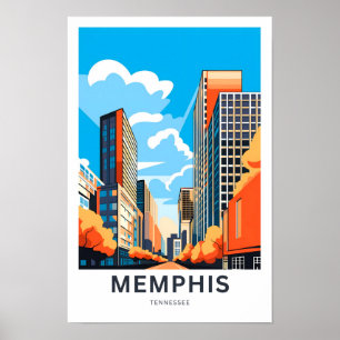 Memphis Tennessee Travel Print Poster