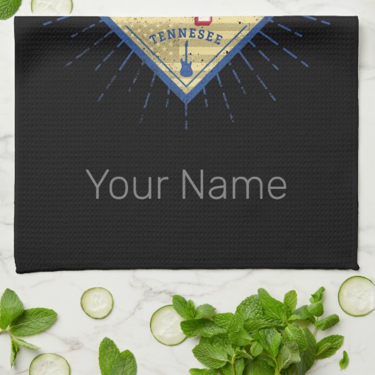 Memphis Tennessee United Staaten Retro Skyline Geschirrtuch (Gefaltet)