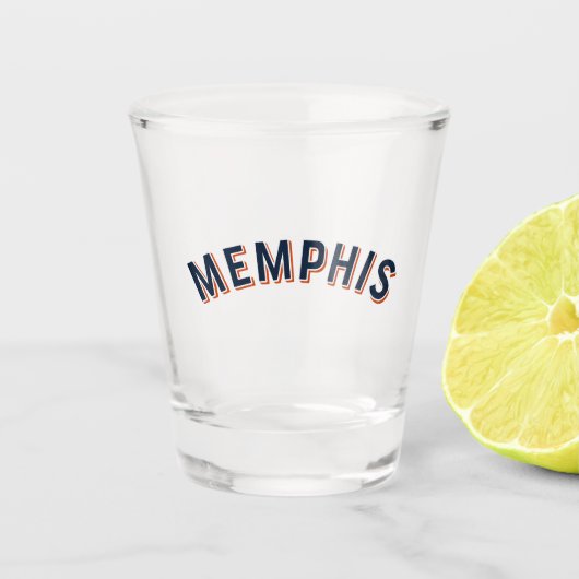 Memphis, Tennessee Vintag Arch Schnapsglas (Vorderseite)