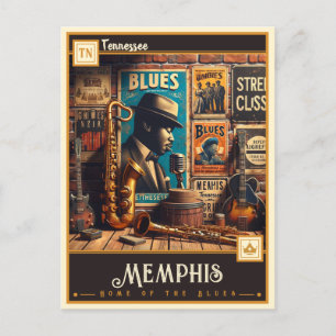 Memphis, Tennessee Vintage Postkarte