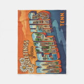Memphis Tennessee Vintage Reise Fleecedecke (Vorderseite)
