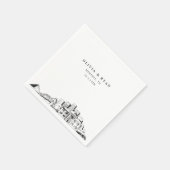 Memphis Tennessee Wedding Paper Cocktail Napkin Serviette (Ecke)