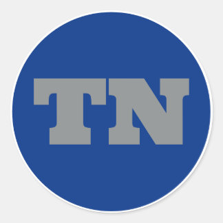 Memphis (TN) - Blue x Gray x White Runder Aufkleber
