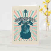 Memphis, TN: Gitarrenserie | Rock-N-Roll Karte (Gelbe Blume)