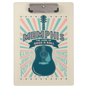 Memphis, TN: Gitarrenserie   Rock-N-Roll Klemmbrett