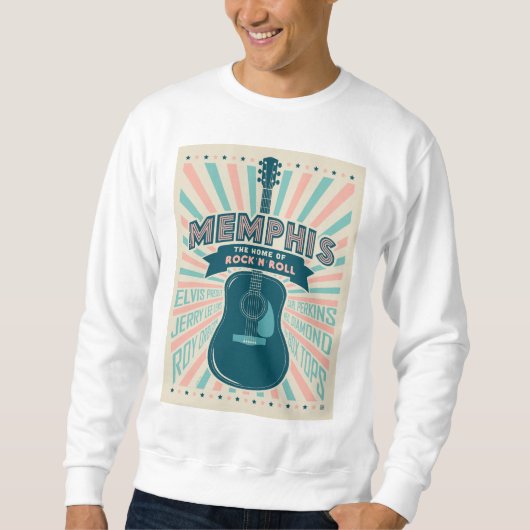 Memphis, TN: Gitarrenserie | Rock-N-Roll Sweatshirt (Vorderseite)