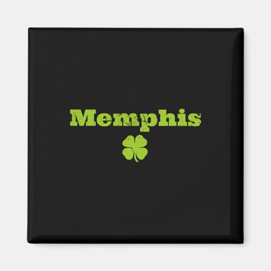 Memphis Tn Irischer Stolz Shamrock Bild St Patrick Magnet (Vorne)