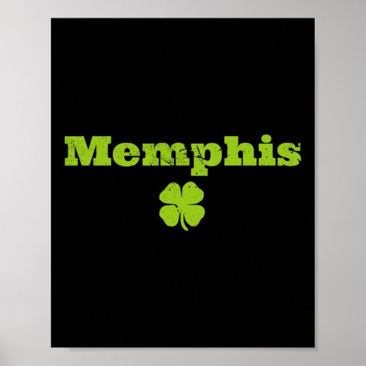 Memphis Tn Irischer Stolz Shamrock Bild St Patrick Poster (Vorne)