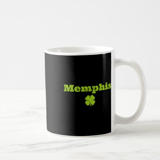 Memphis Tn Irish Pride Shamrock Bild St Patricks Kaffeetasse (Rechts)