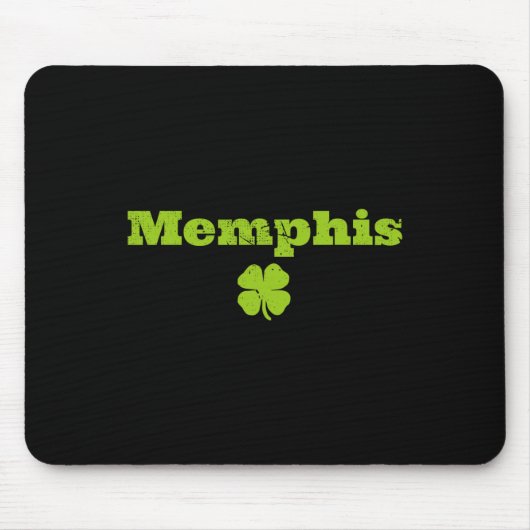 Memphis Tn Irish Pride Shamrock Bild St Patricks Mousepad (Vorne)