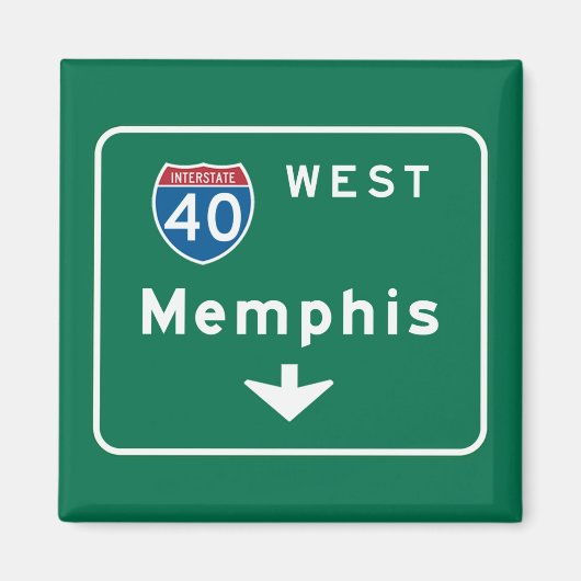 Memphis, TN Road Sign Magnet (Vorne)