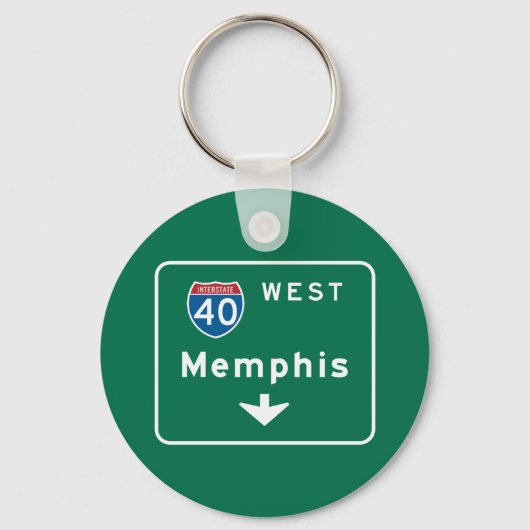 Memphis, TN Road Sign Schlüsselanhänger (Vorderseite)