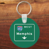 Memphis, TN Road Sign Schlüsselanhänger (Vorderseite)