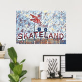Memphis, TN Skateland-Malerei Poster (Heimbüro)