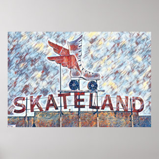 Memphis, TN Skateland-Malerei Poster