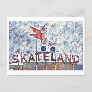 Memphis, TN Skateland-Zeichenmalerei Postkarte
