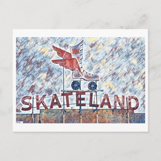 Memphis, TN Skateland-Zeichenmalerei Postkarte (Vorderseite)