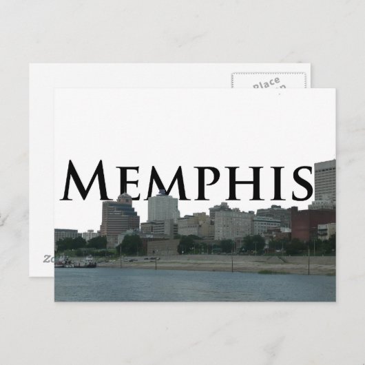 Memphis TN Skyline mit Memphis the Sky Postkarte (Vorne/Hinten)
