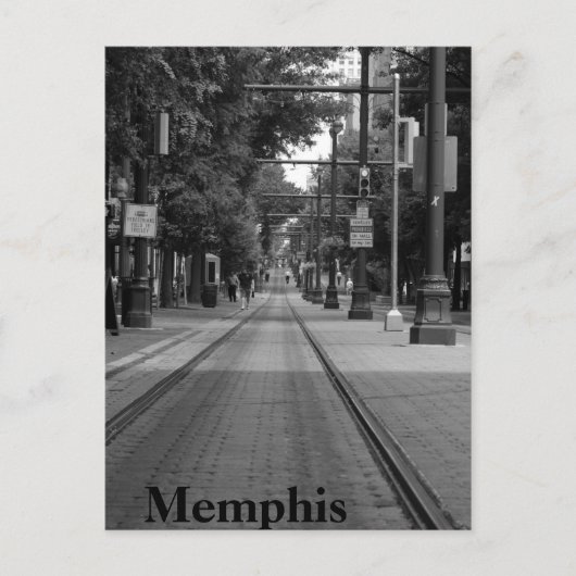 Memphis Trolley Tracks Postkarte (Vorderseite)