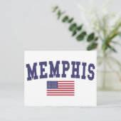 Memphis US-Flagge Postkarte (Stehend Vorderseite)