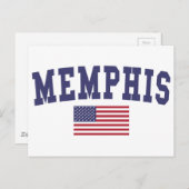 Memphis US-Flagge Postkarte (Vorne/Hinten)