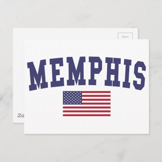 Memphis US-Flagge Postkarte (Vorne/Hinten)