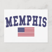 Memphis US-Flagge Postkarte (Vorderseite)